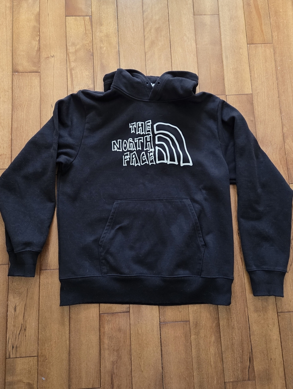 The North Face Heavyweight Men's Black Hoodie - Logo Pullover Size L